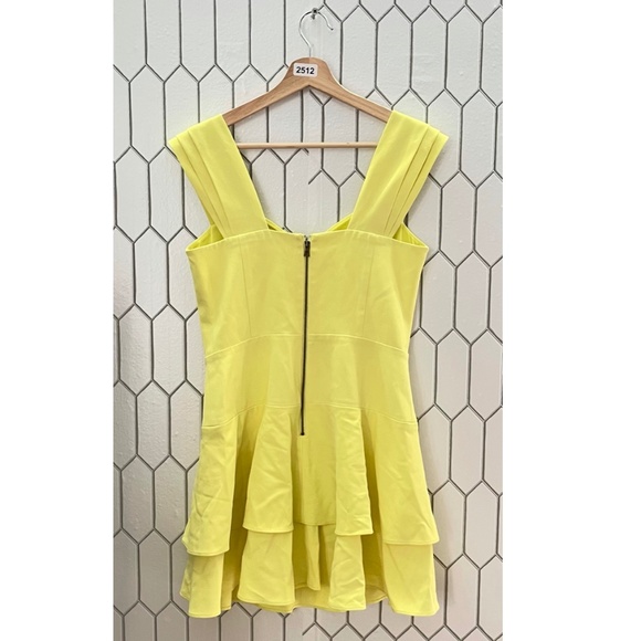ALICE + OLIVIA Brinda Double-ruffle Fit-and-flare Dress In Daffodil US 8 NWOT - Picture 9 of 14